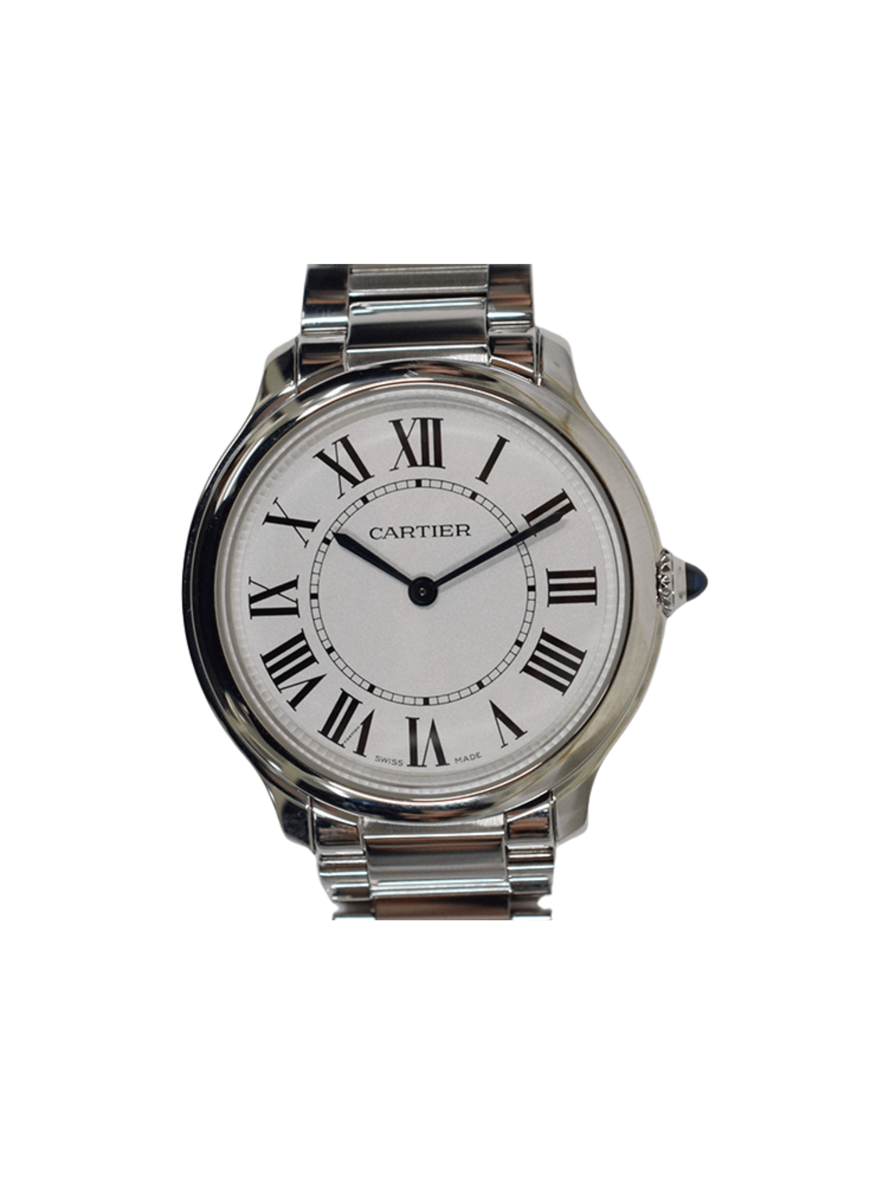 Cartier Ronde Must de Cartier Stainless Steel Silver Roman Dial WSRN0034