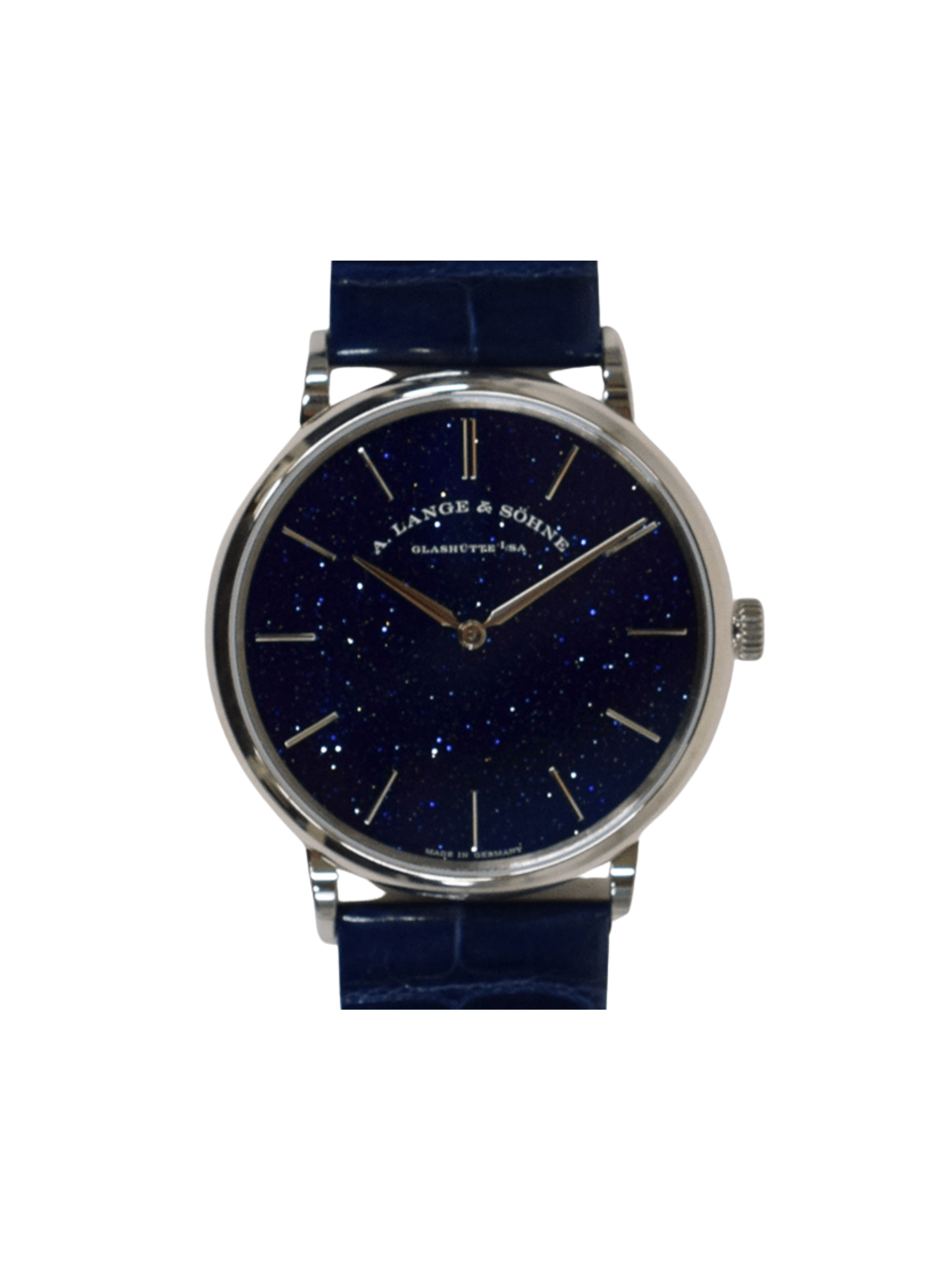 A. Lange & Söhne Saxonia Thin White Gold Blue Dial 205.086