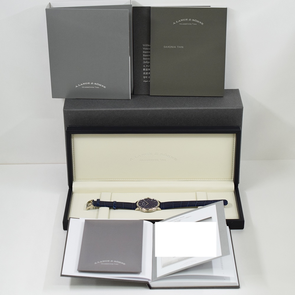 A. Lange & Söhne Saxonia Thin White Gold Blue Dial 205.086