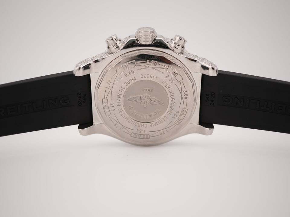 Breitling Super Avenger Chronograph Stainless Steel Mother of Pearl Diamond Dial A13370