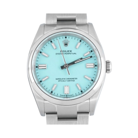 Rolex Oyster Perpetual 36 Stainless Steel Turquoise Stick Dial 126000