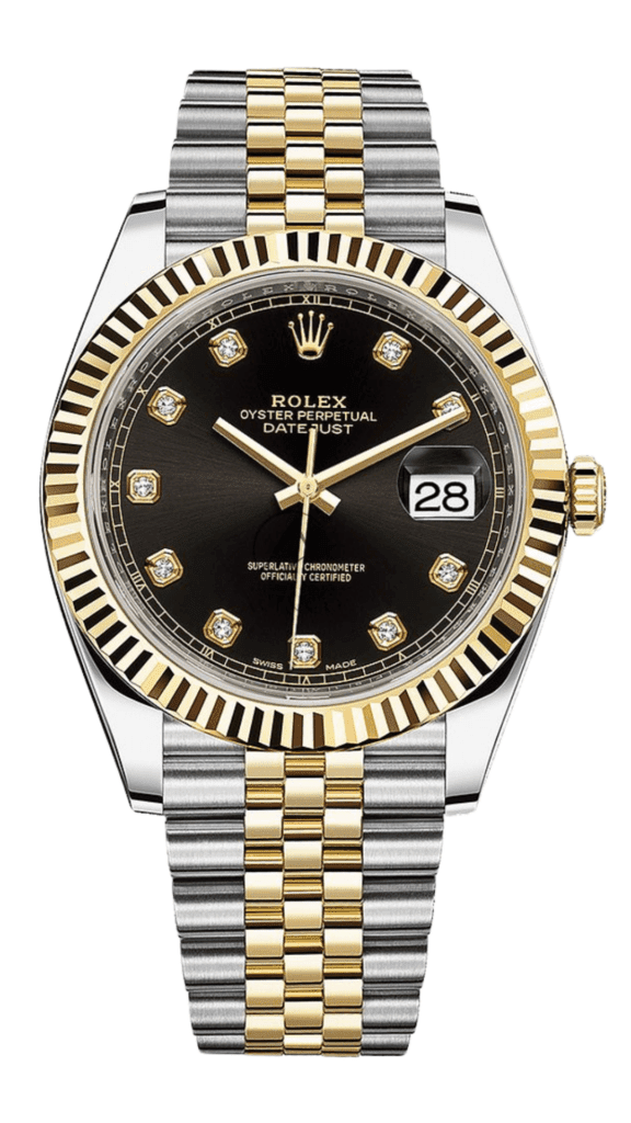 Gold and Silver Rolex Date Just