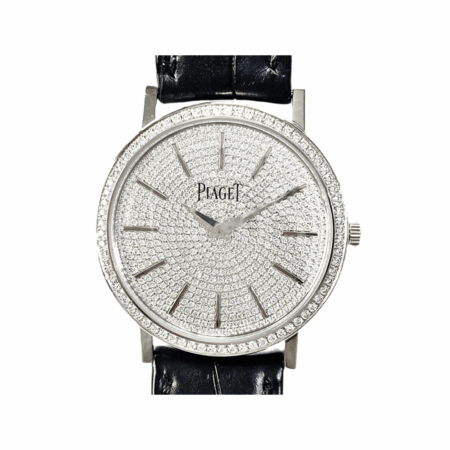 Piaget Altiplano Diamond Bezel White Gold Pave Diamond Dial G0A36128