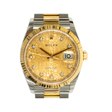 Rolex Datejust 36 Steel/Gold Champagne Jubilee Diamond Dial 126233G