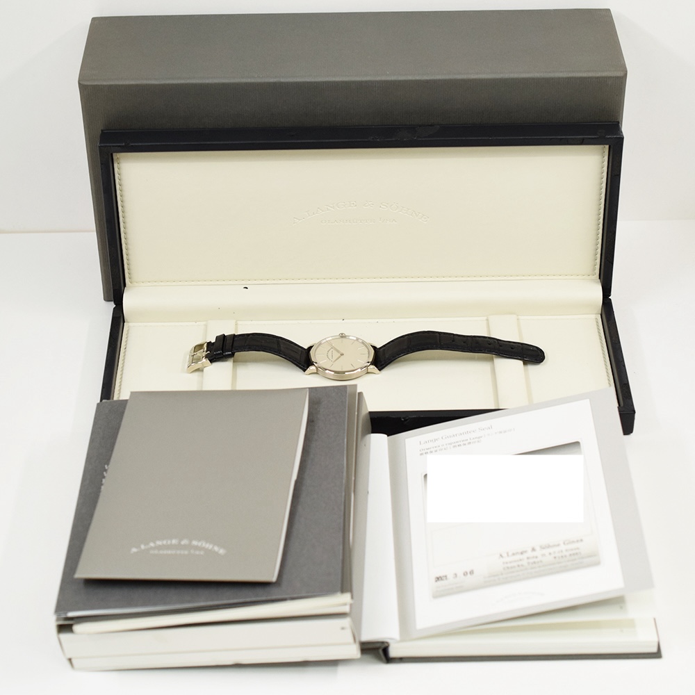 A. Lange & Söhne Saxonia Thin White Gold White Stick Dial 201.027