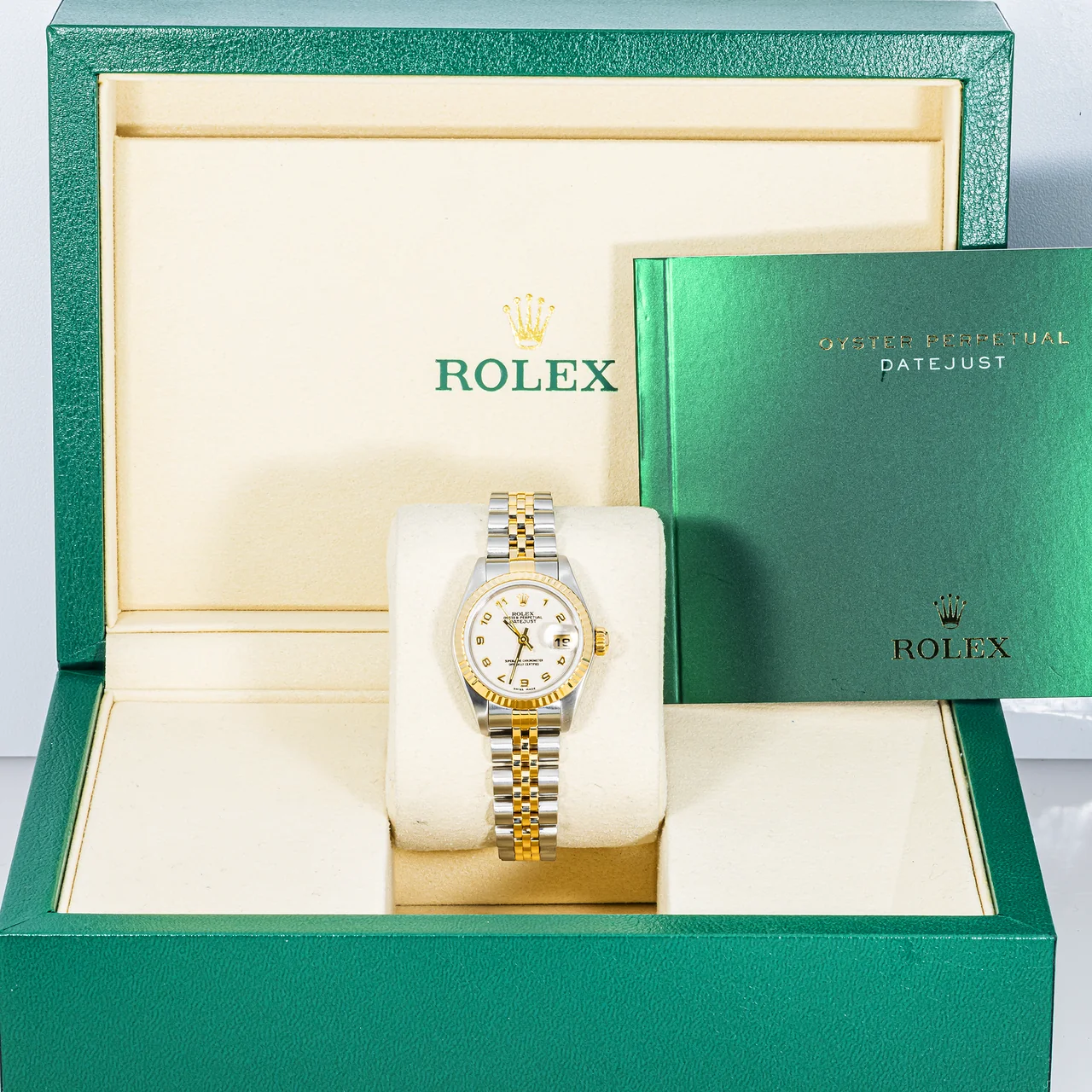 Rolex Lady-Datejust Stainless Steel and Yellow Gold Ivory Arabic Dial 79173