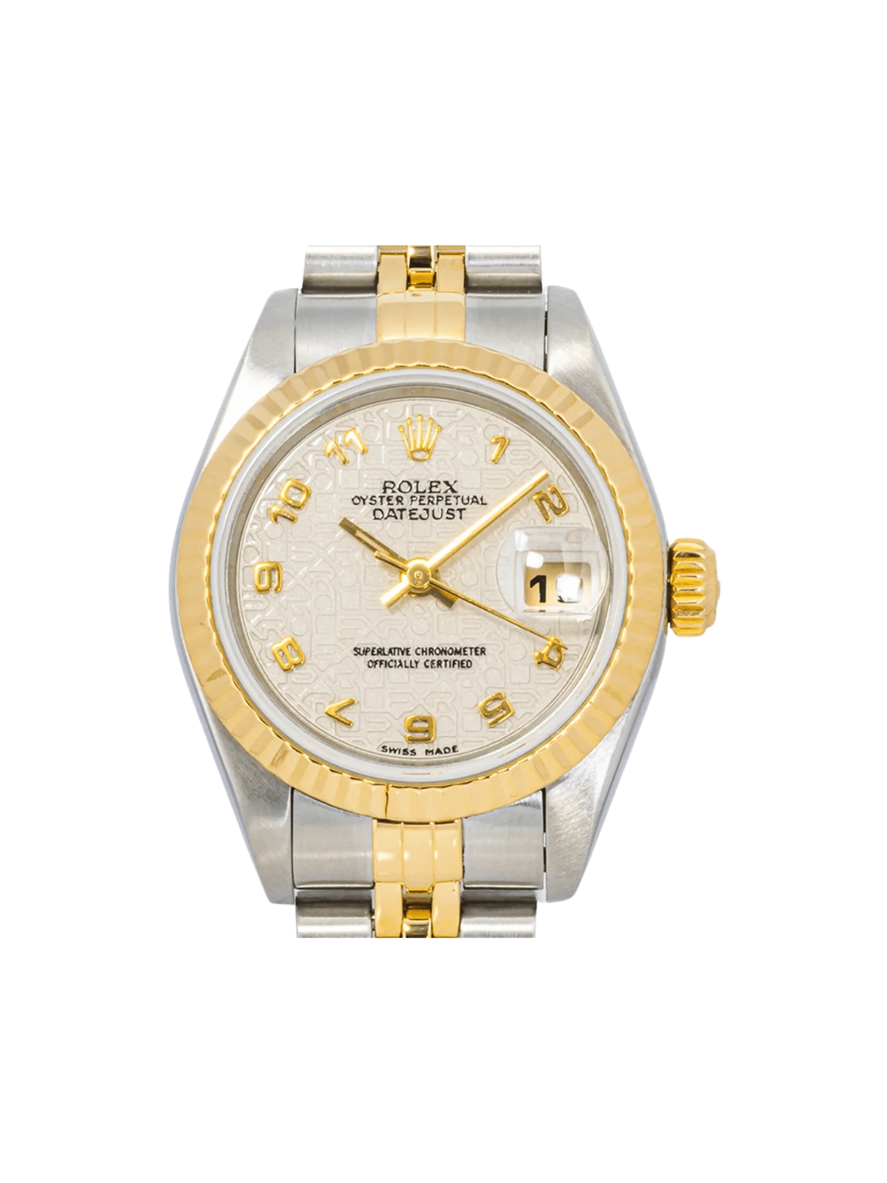 Rolex Lady-Datejust Stainless Steel and Yellow Gold Ivory Arabic Dial 79173