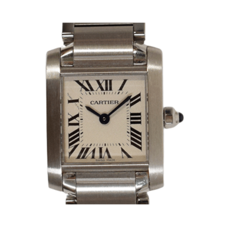 Cartier Tank Francaise Stainless Steel Silver Roman Dial W51008Q3