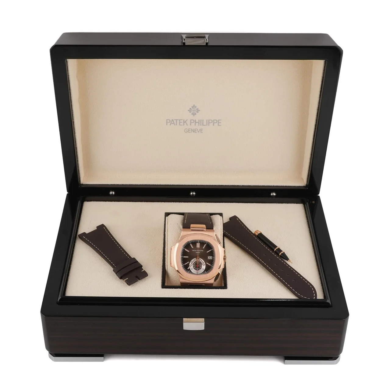 Patek Philippe Nautilus Chronograph Rose Gold Brown Dial 5980R-001