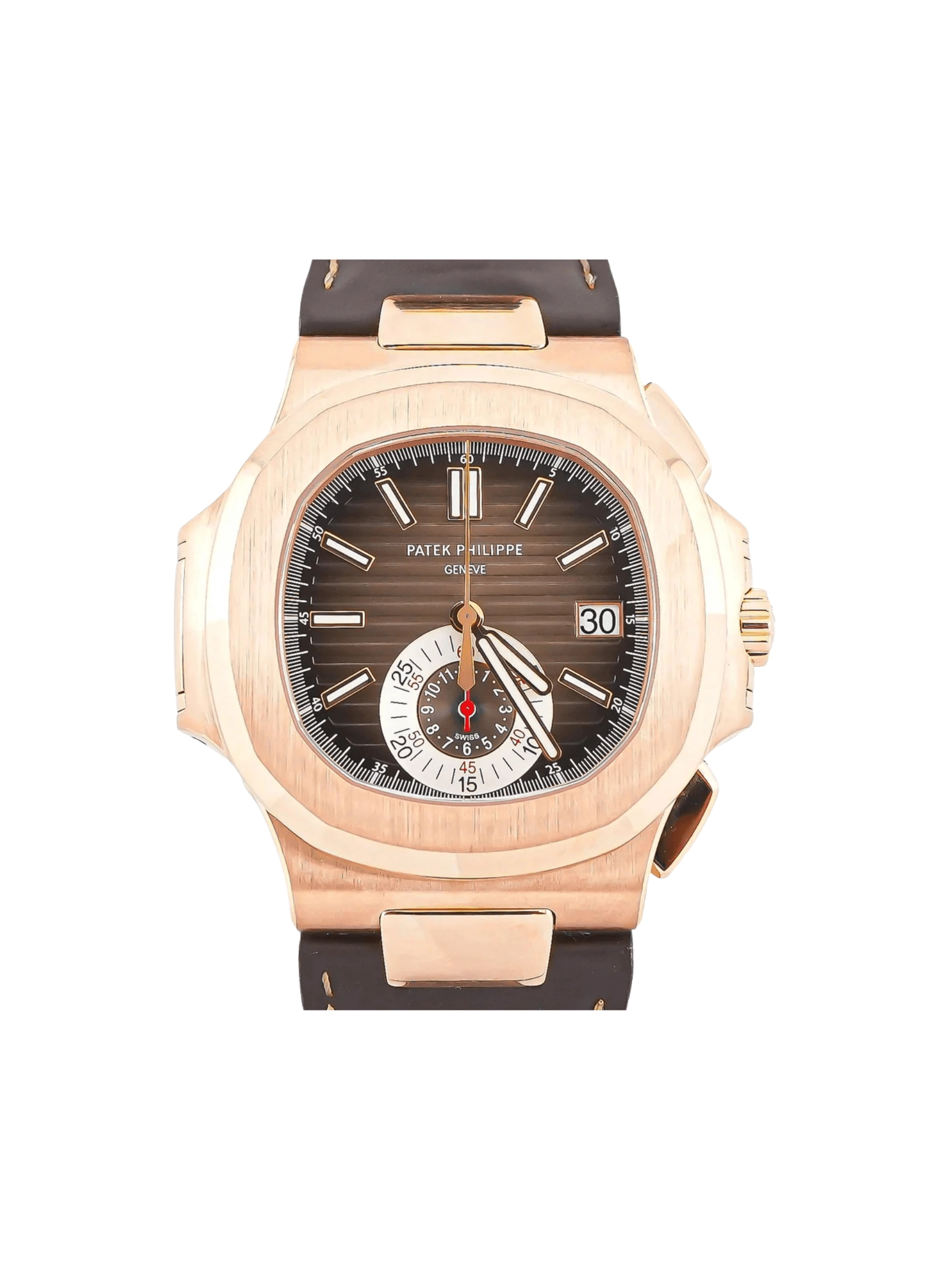 Patek Philippe Nautilus Chronograph Rose Gold Brown Dial 5980R-001