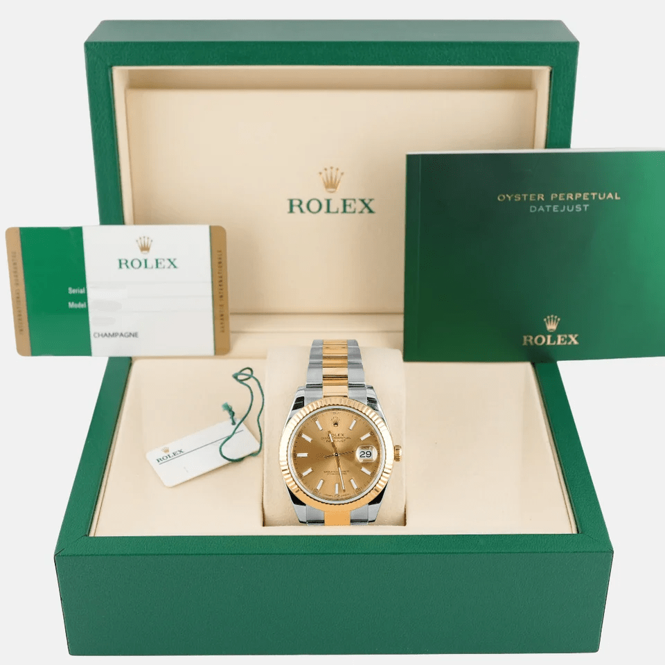 Rolex Datejust Stainless Steel and Yellow Gold Champagne Dial 126333