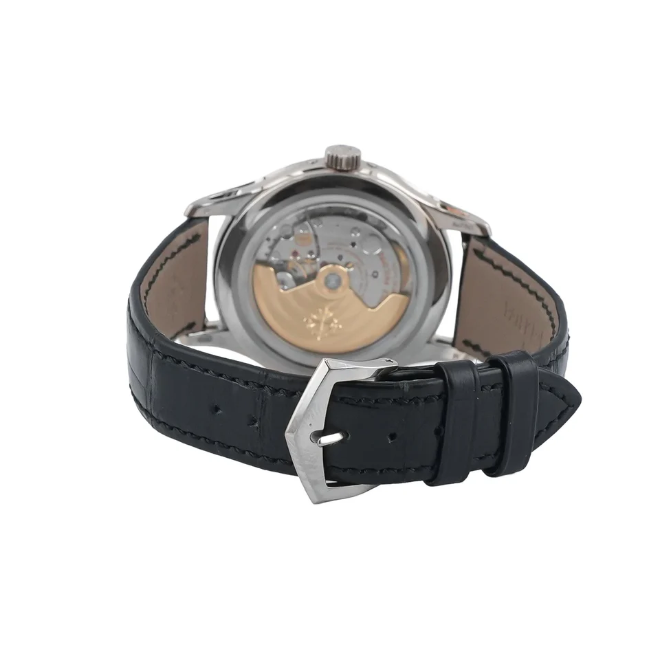 Patek Philippe Complications Annual Calendar Moon Phase White Gold Blue Dial 5205G-013