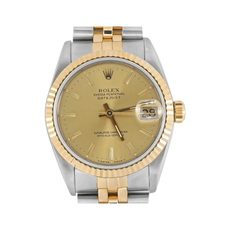 Rolex Datejust 31 Stainless Steel and Yellow Gold Champagne Dial 68273
