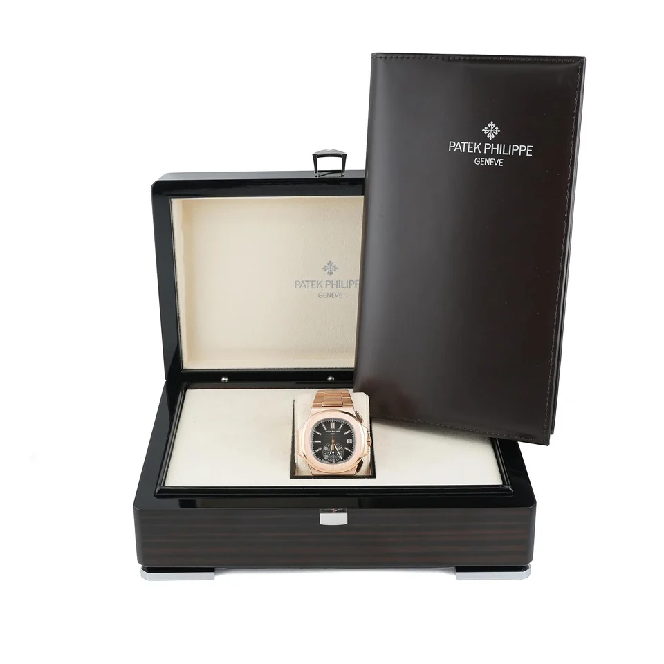 Patek Philippe Nautilus Chronograph Rose Gold Black Dial 5980/1R-001