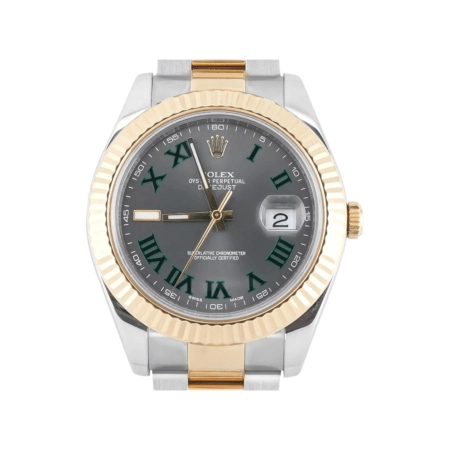 Rolex Datejust II Stainless Steel and Yellow Gold Wimbledon Roman Dial 116333