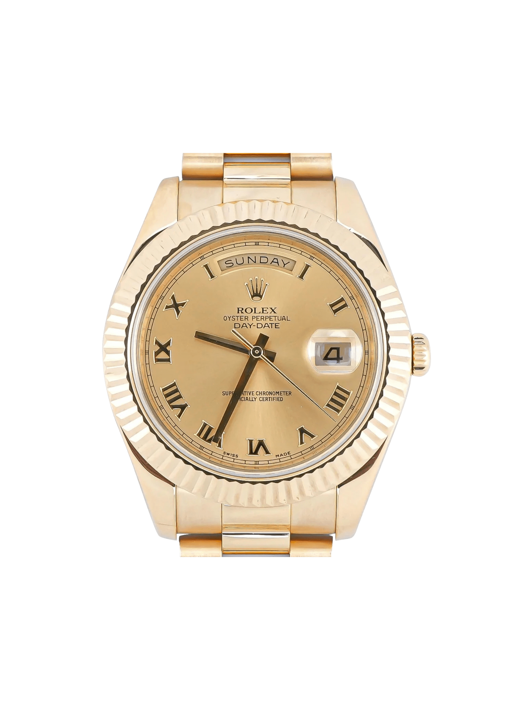 Rolex Day-Date II Yellow Gold Champagne Roman Dial 218238