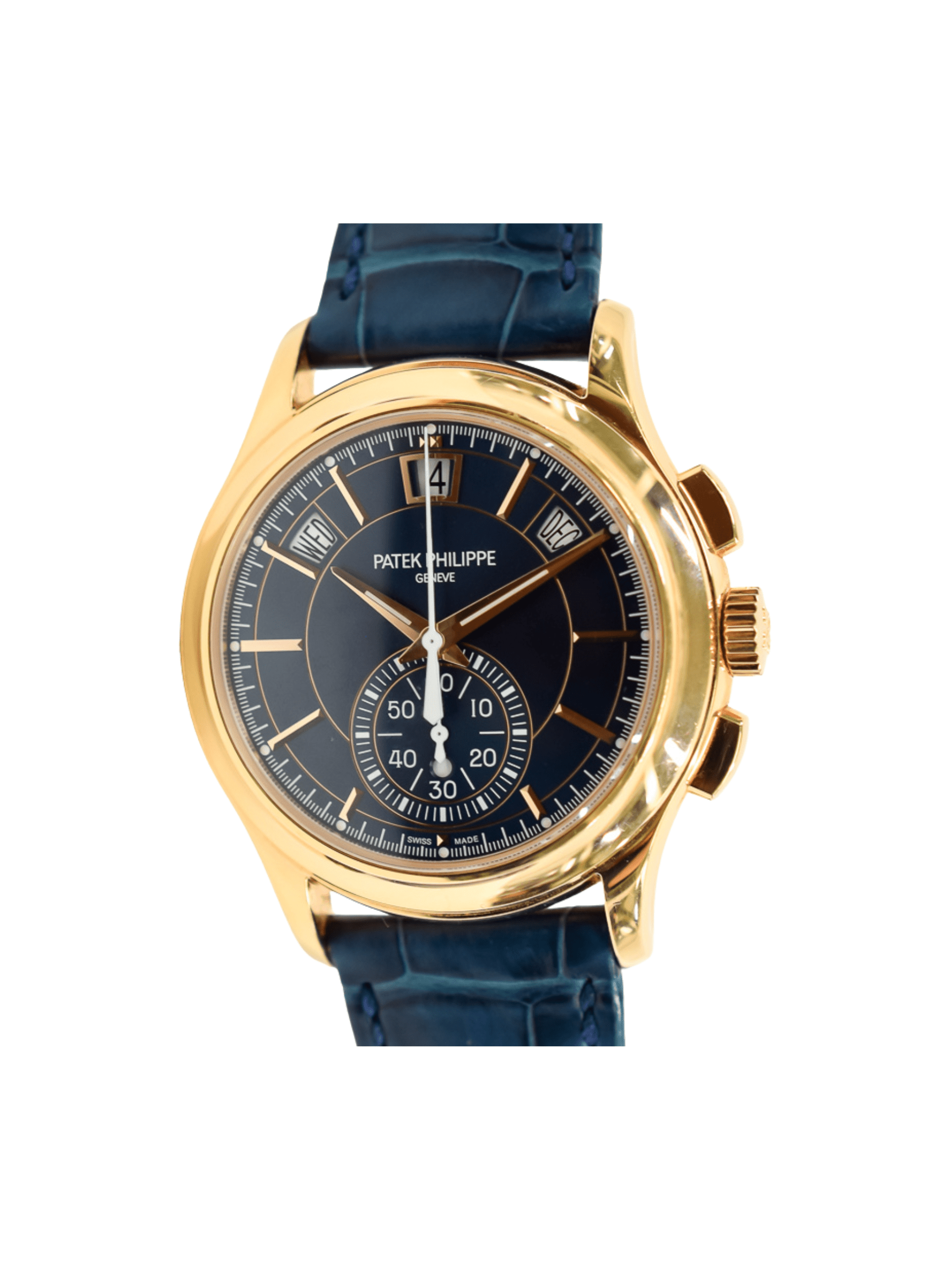 Patek Philippe Flyback Chronograph Annual Calendar Rose Gold Blue Dial 5905R-010