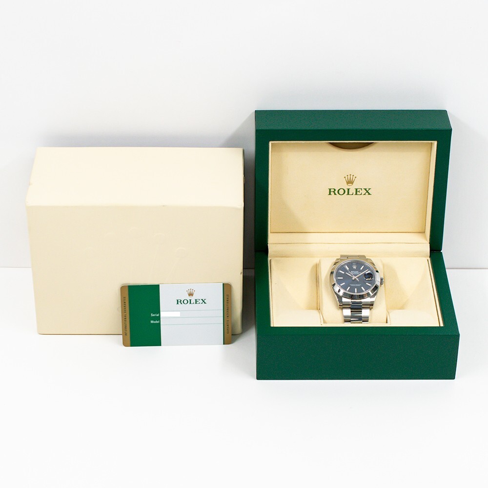 Rolex Datejust 41 Stainless Steel Blue Stick Dial 126300