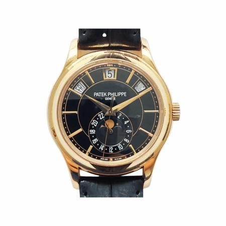 Patek Philippe Annual Calendar Rose Gold Black Stick Dial 5205R-010