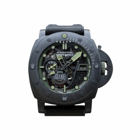 Panerai Submersible S Brabus Carbotech Skeletonized Black and Green Dial PAM01283