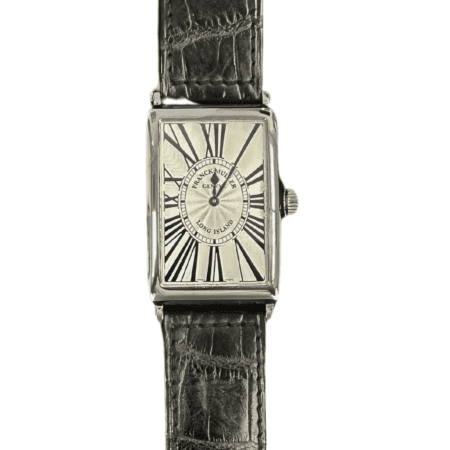 Franck Muller Long Island Stainless Steel Silver Roman Dial 1000QZ