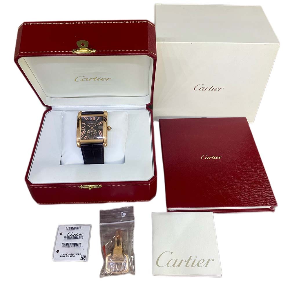 Cartier Tank Mc Rose Gold Brown Roman Dial W5330002 - Image 3