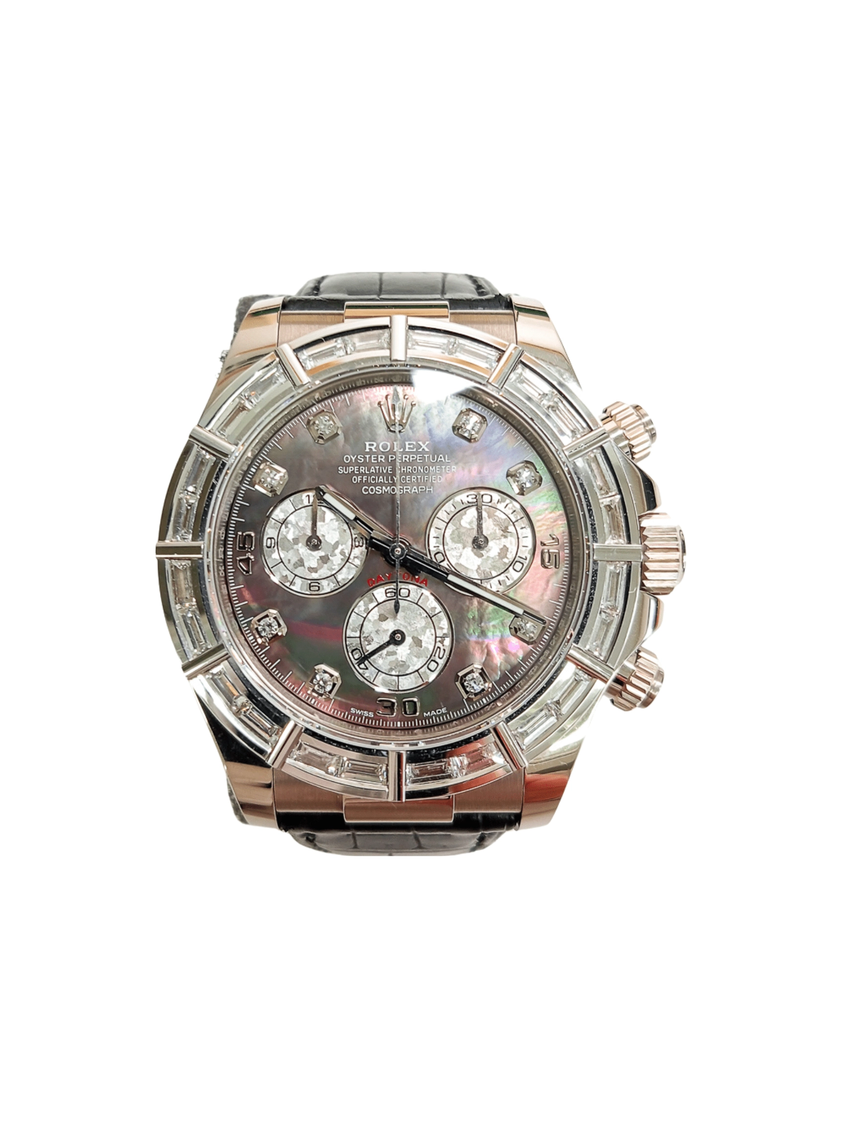 Rolex Daytona Black MOP Diamond Dial 116589BR Bracelet