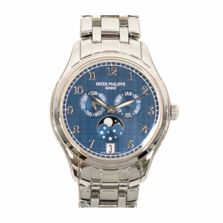 Patek Philippe Annual Calendar Moon Phase Stainless Steel Blue Arabic Dial 4947/1A-001