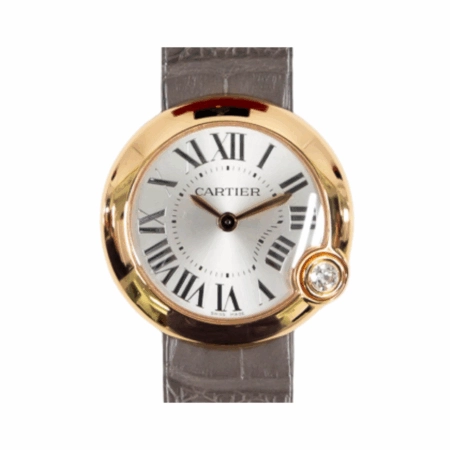 Cartier Ballon Blanc De Rose Gold Sliver Roman Dial WGBL0005