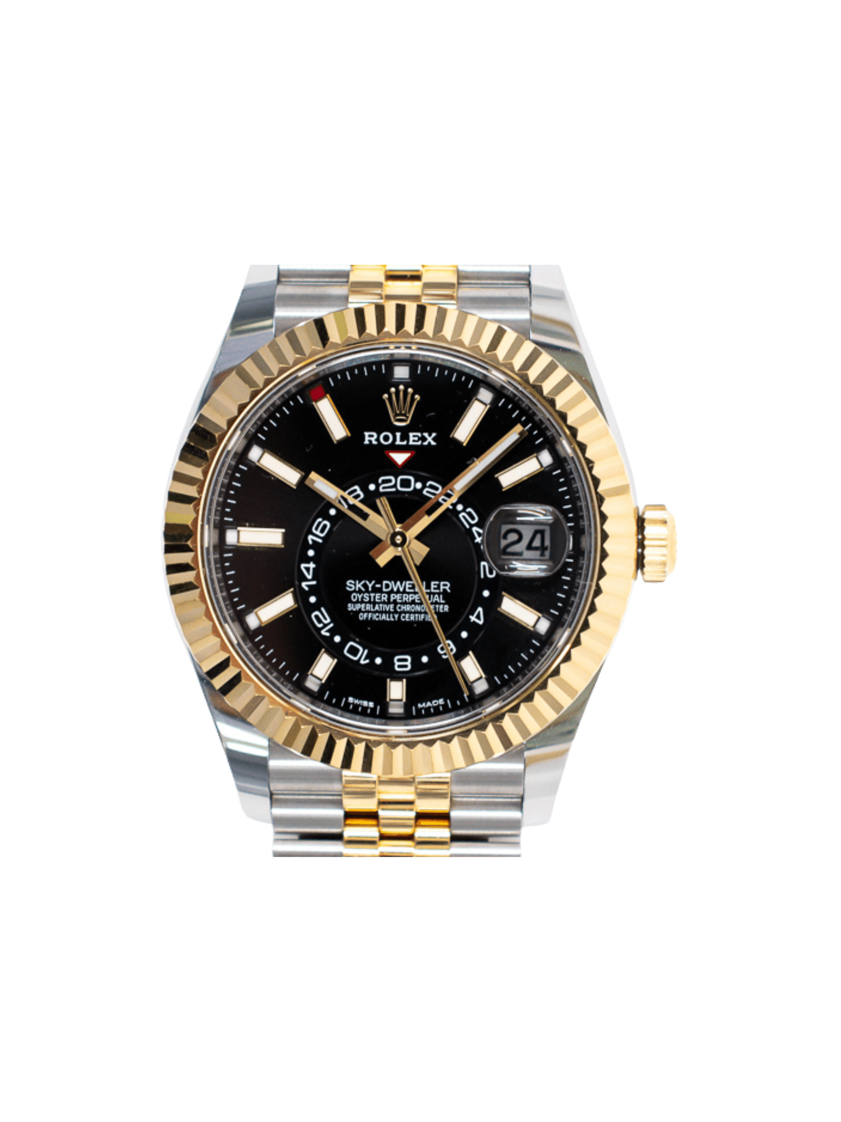 Rolex Sky-Dweller Stainless Steel/Yellow Gold Black Dial 326933