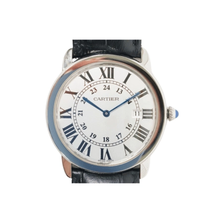 Cartier Ronde Solo Stainless Steel White Roman Dial W6700255