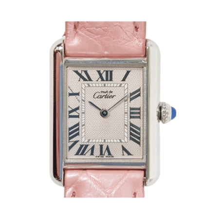Cartier Tank Must Sterling Silver Pink Roman Dial W1016130