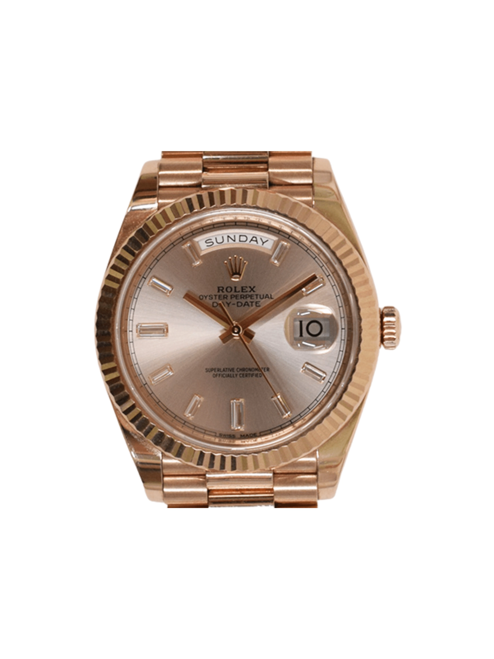 Rolex Day-Date 40 Rose Gold Sundust Diamond Dial 228235A