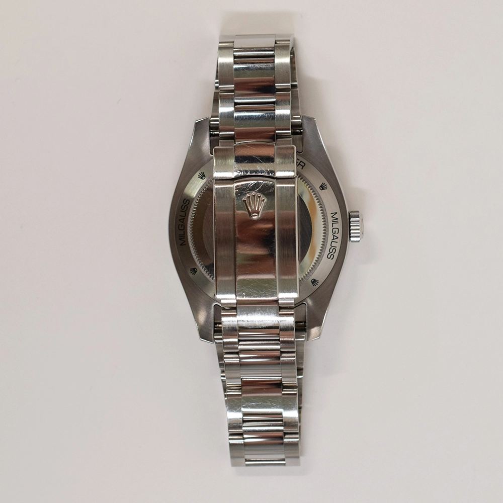 Rolex Milgauss Stainless Steel Green Crystal Blue Dial 116400GV