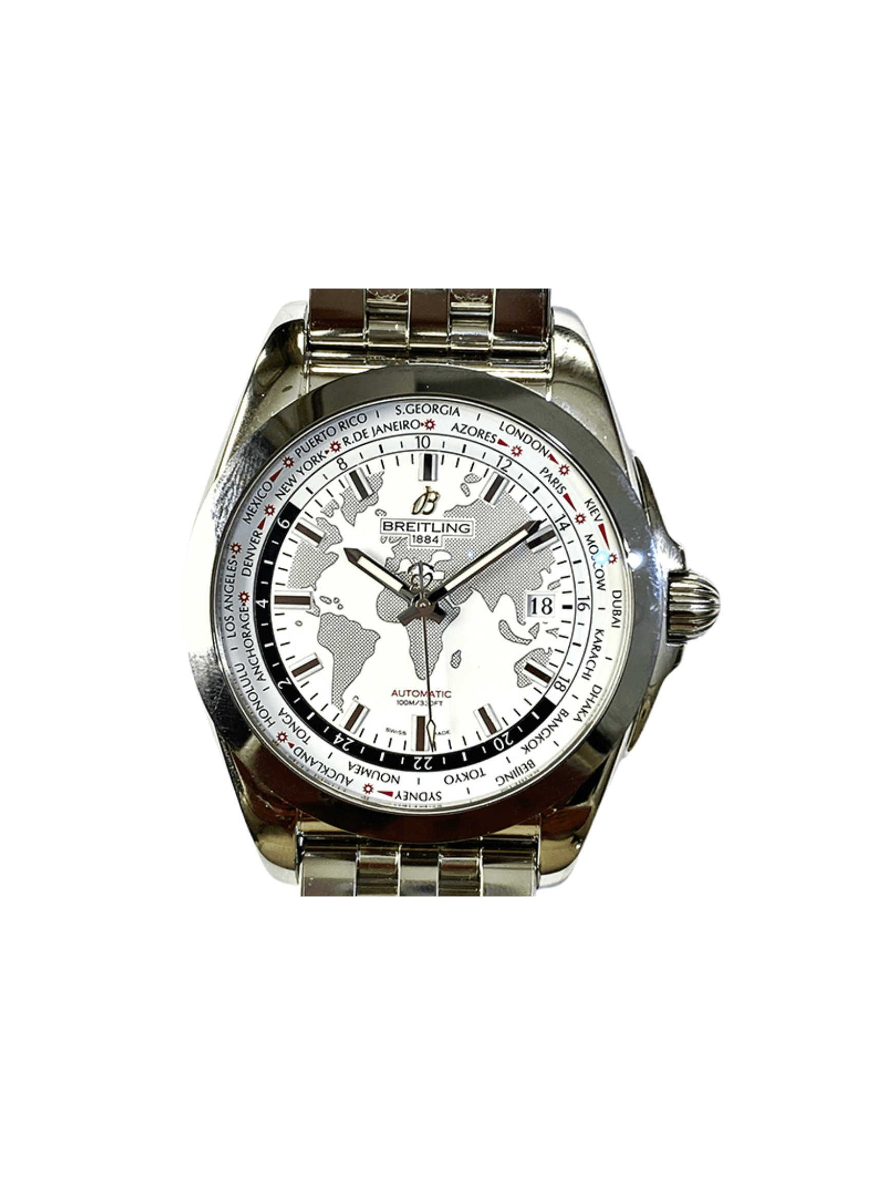 Breitling Galactic Unitime Stainless Steel White Dial WB3510U0/A777/375A