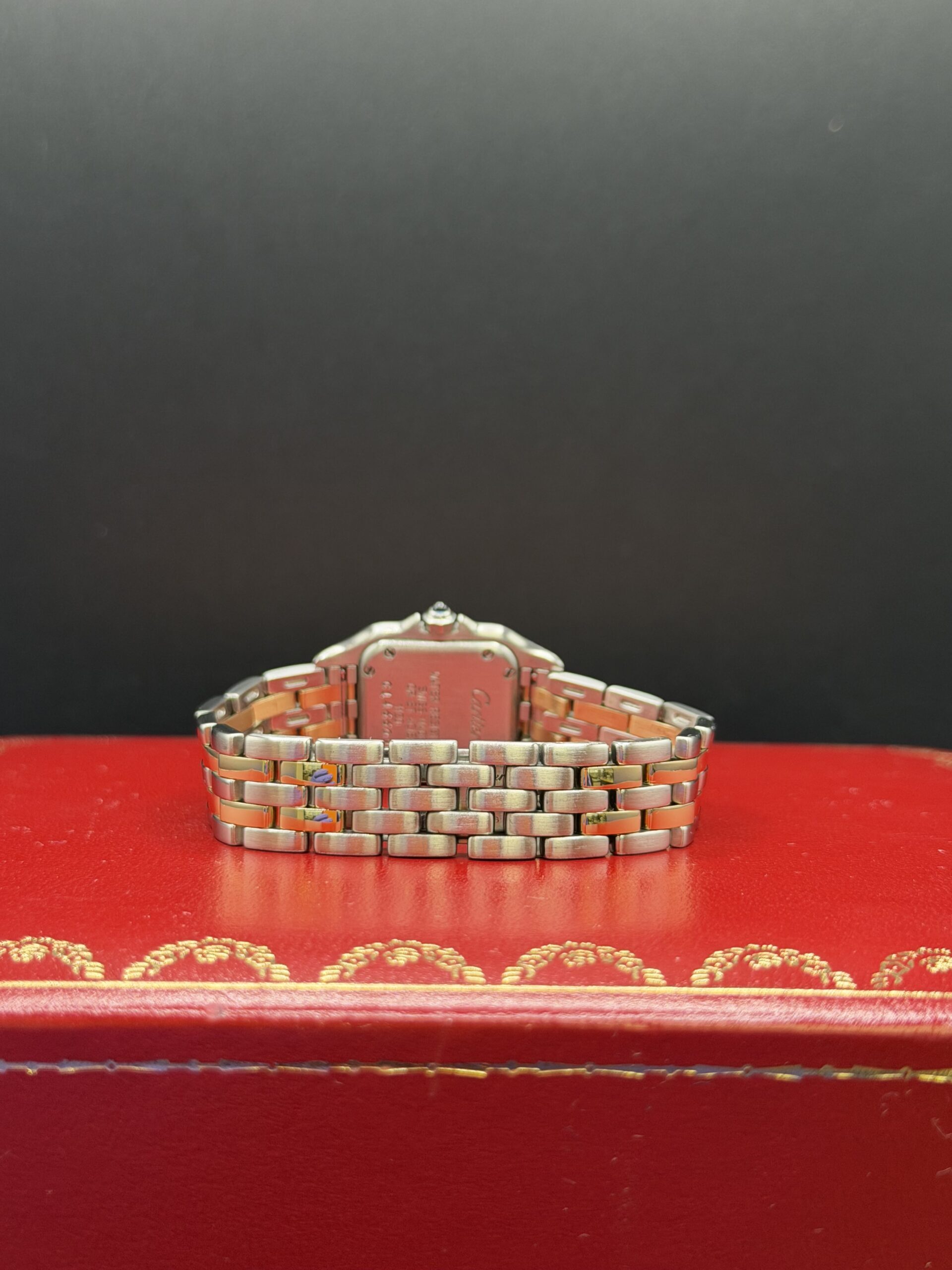 Cartier Panthere Stainless Steel and Yellow Gold White Roman Dial W25028B6