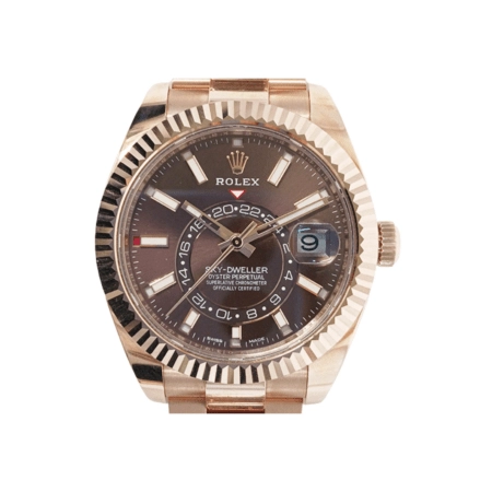 Rolex Sky-Dweller Rose Gold Chocolate Stick Dial 326935
