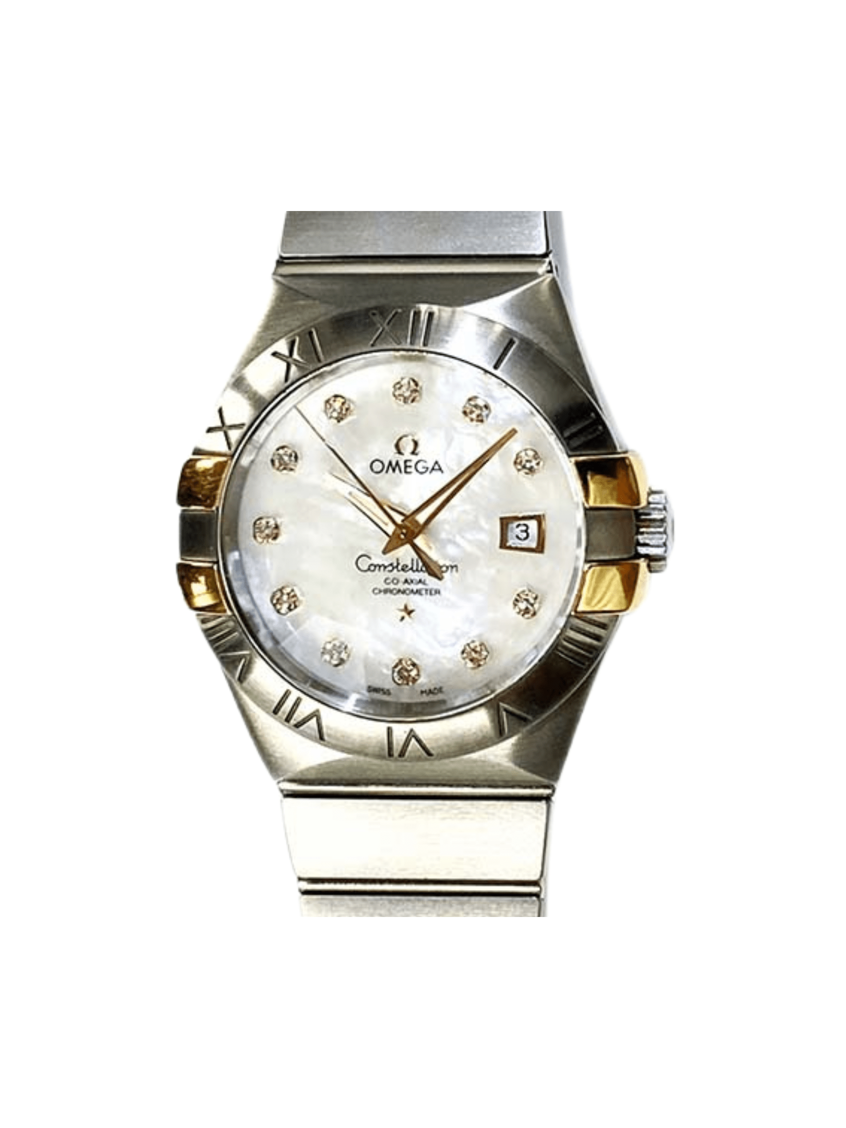 Omega Constellation Stainless Steel White MOP Diamond Dial 127.10.27.20.55.001