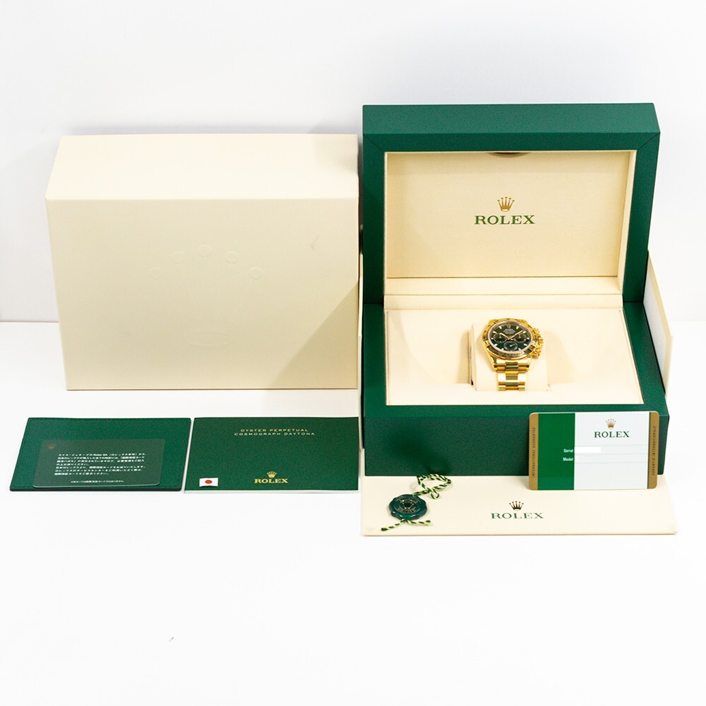 Rolex Daytona yellow gold with green dial, reference 116508