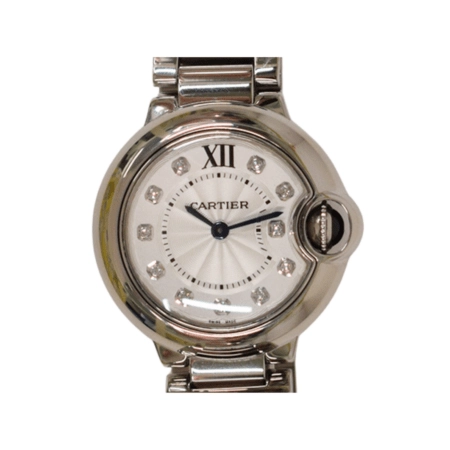 Cartier Ballon Bleu Stainless Steel Silver Diamond Dial WE902073