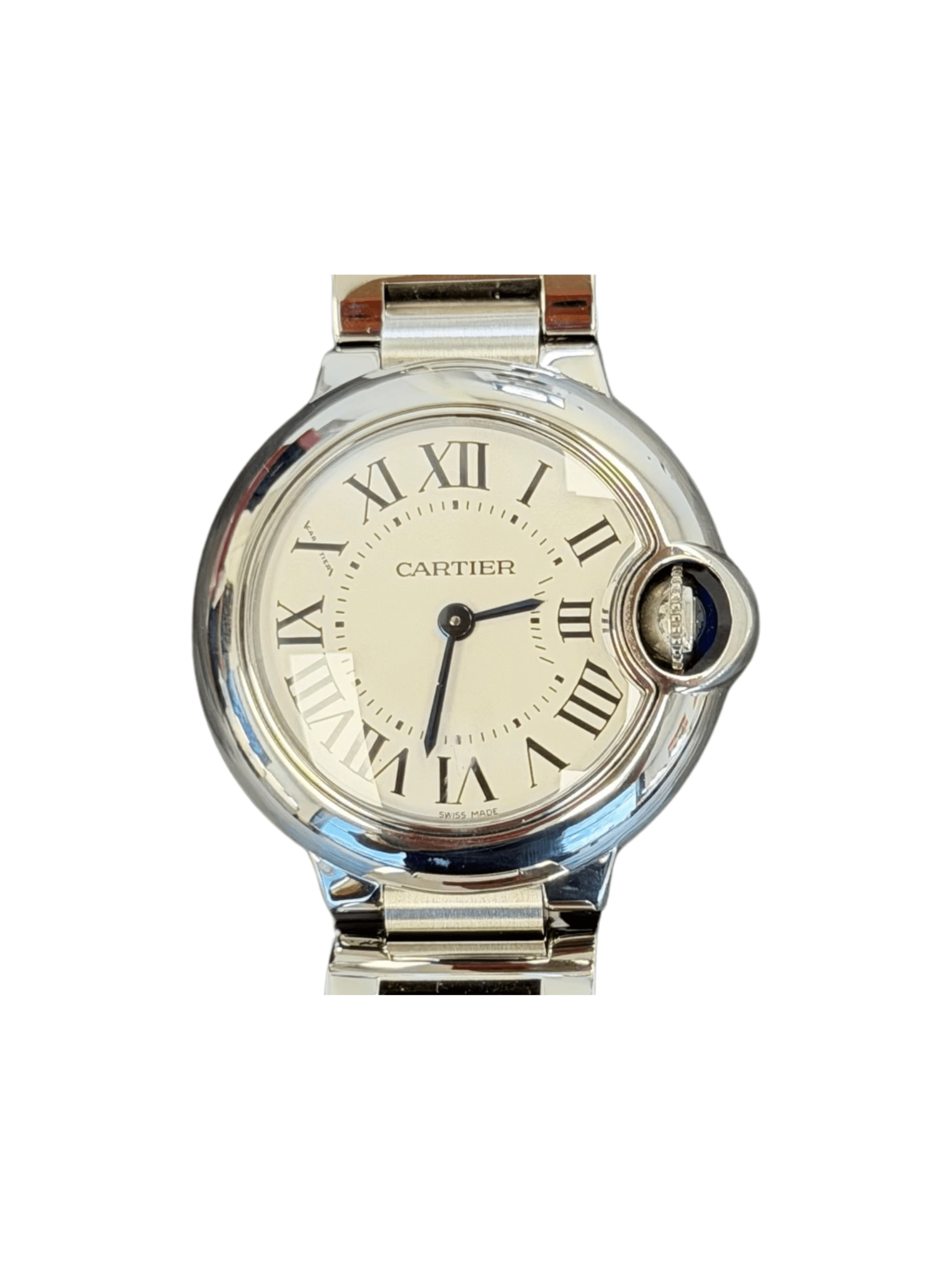 Cartier Ballon Bleu De Cartier Stainless Steel White Roman Dial WSBB0067