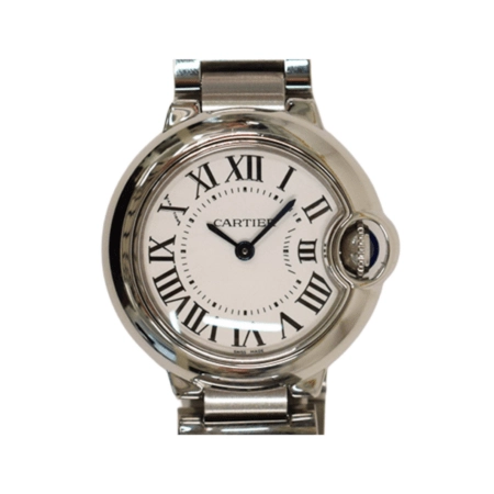 Cartier Ballon Bleu Stainless Steel White Roman Dial W69010Z4