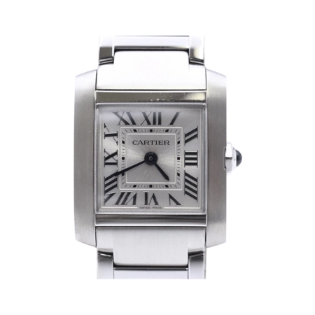 Cartier Tank Française Stainless Steel Silver Roman Dial WSTA0129