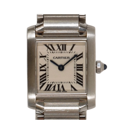 Cartier Tank Française Stainless Steel Ivory Roman Dial W51008Q3