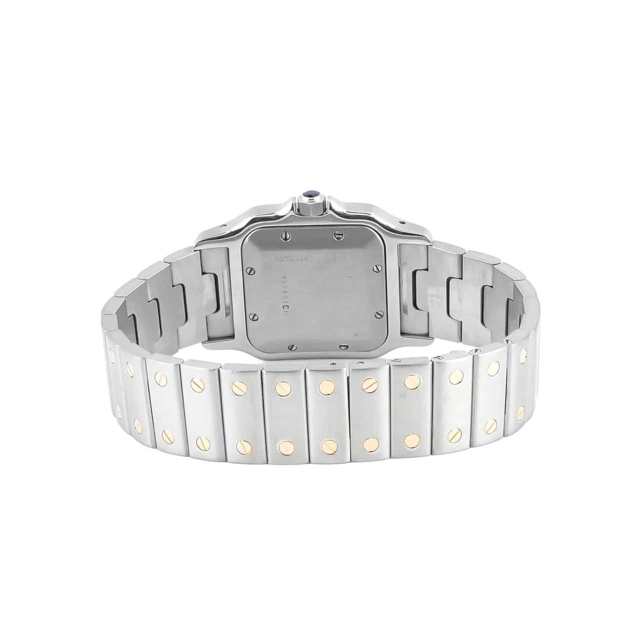 Cartier Santos Galbée Stainless Steel and Yellow Gold White Roman Dial 2319