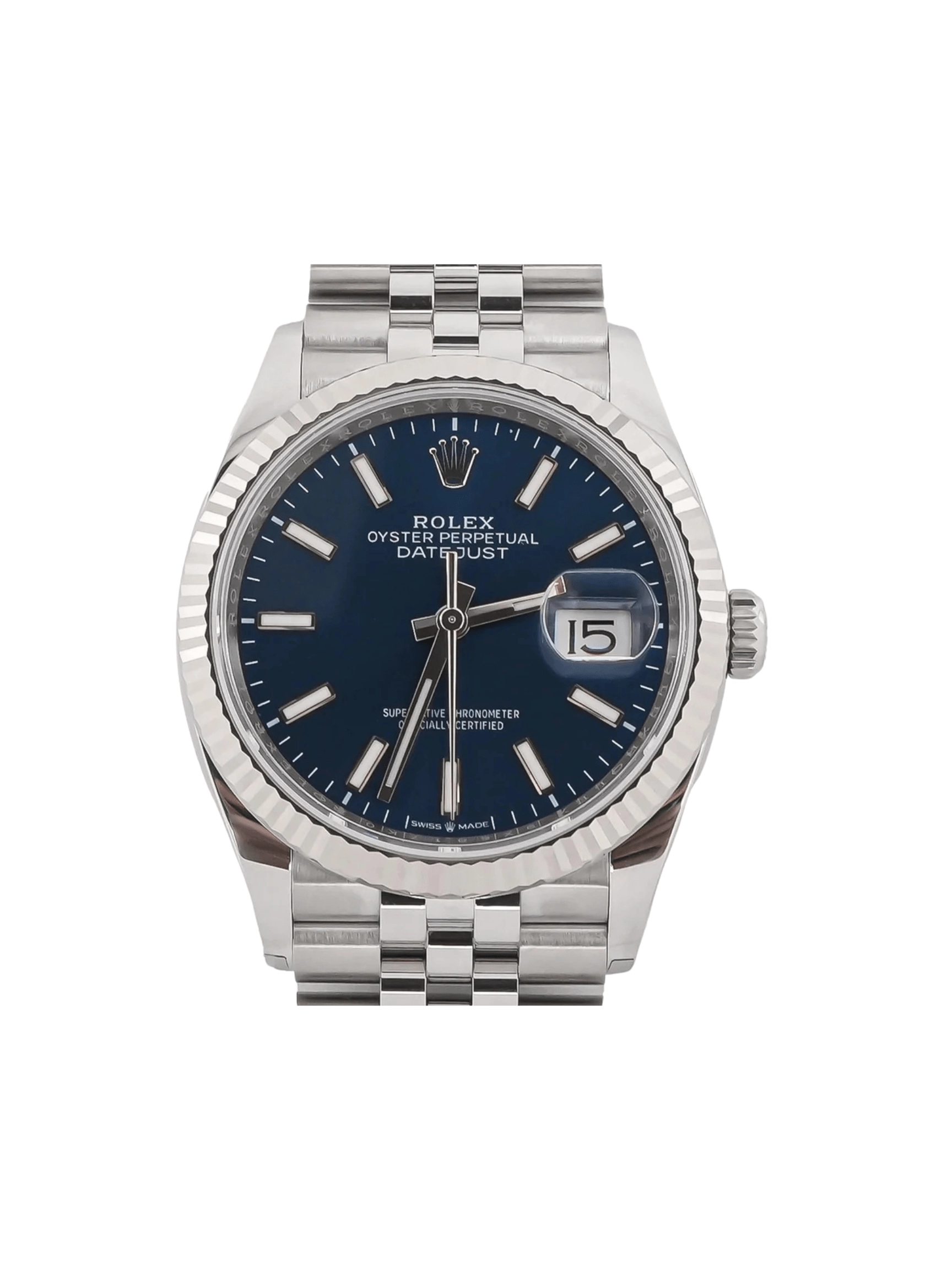 Rolex Datejust 36 Stainless Steel and White Gold Blue Dial 126234