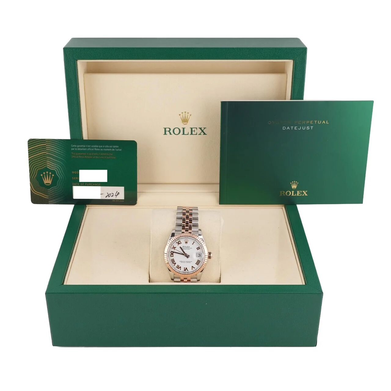 Rolex Datejust 31 Stainless Steel and Rose Gold White Roman Dial 278271