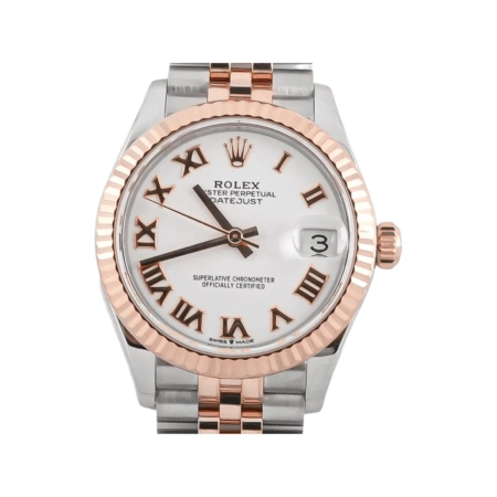 Rolex Datejust 31 Stainless Steel and Rose Gold White Roman Dial 278271