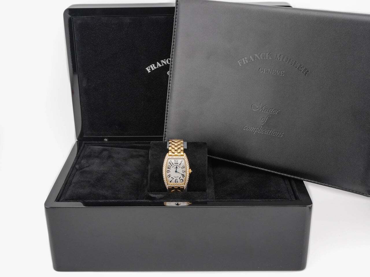 Franck Muller Curvex Yellow Gold Silver Arabic Dial 1752 QZ D