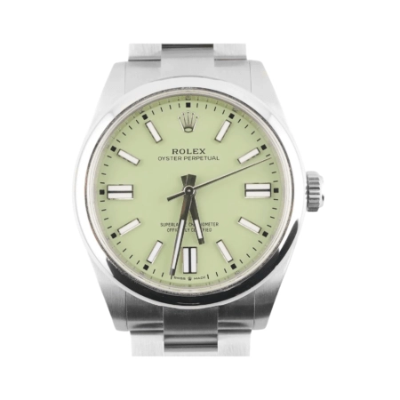Rolex Oyster Perpetual Stainless Steel Pistachio Dial 277200
